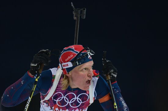 2014 Winter Olympics. Biathlon. Women. Sprint race