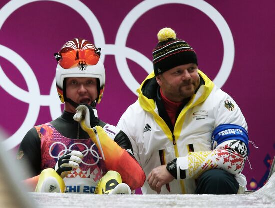 2014 Winter Olympics. Luge. Men. Day Two