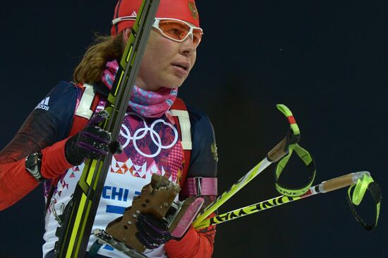 2014 Winter Olympics. Biathlon. Women. Sprint race