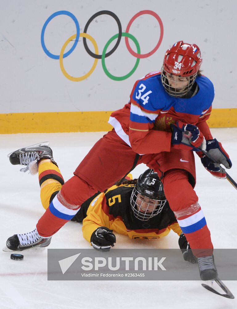 2014 Winter Olympics. Ice hockey. Women. Russia vs. Germany