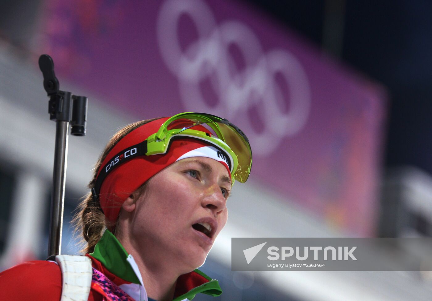 2014 Winter Olympics. Biathlon. Women. Sprint race