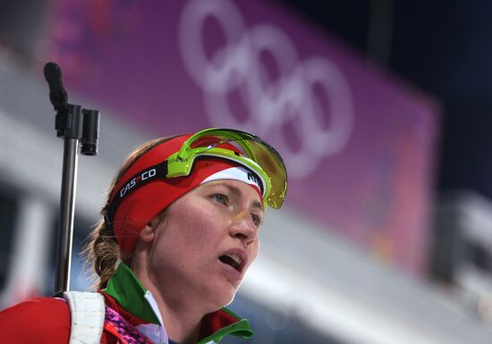 2014 Winter Olympics. Biathlon. Women. Sprint race