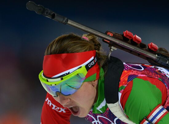 2014 Winter Olympics. Biathlon. Women. Sprint race