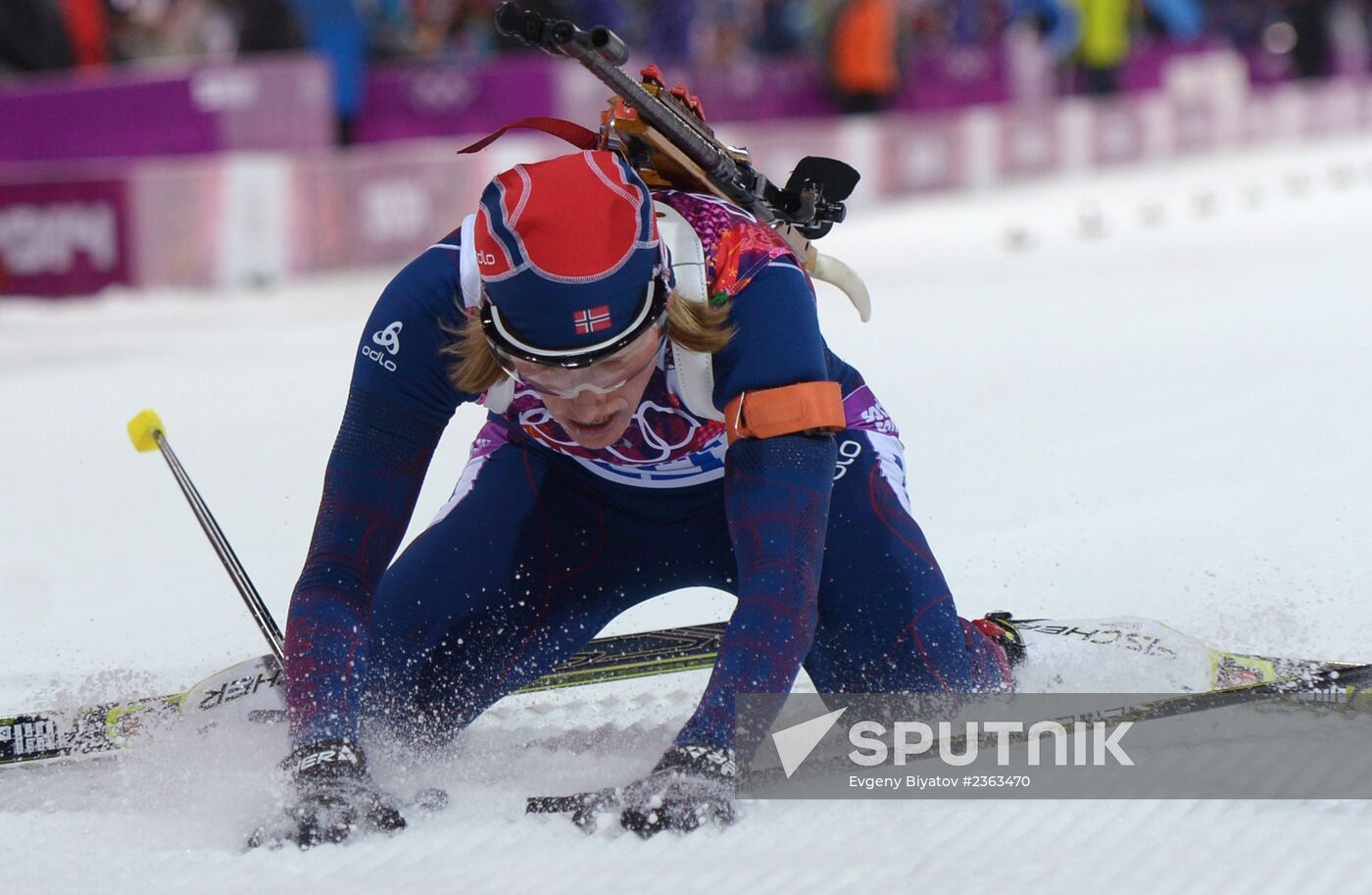 2014 Winter Olympics. Biathlon. Women. Sprint race