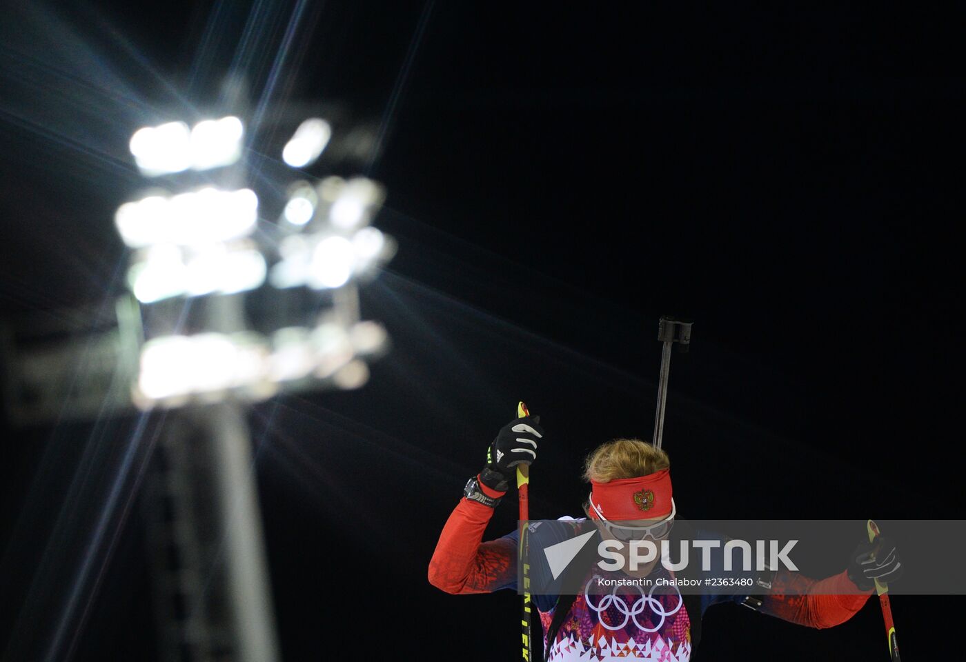 2014 Winter Olympics. Biathlon. Women. Sprint race