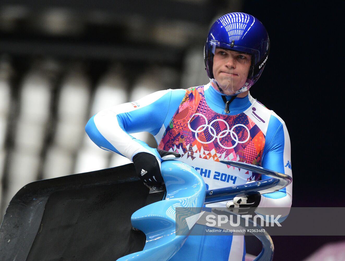 2014 Winter Olympics. Luge. Men. Day Two