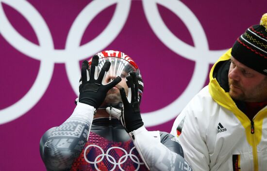 2014 Winter Olympics. Luge. Men. Day Two