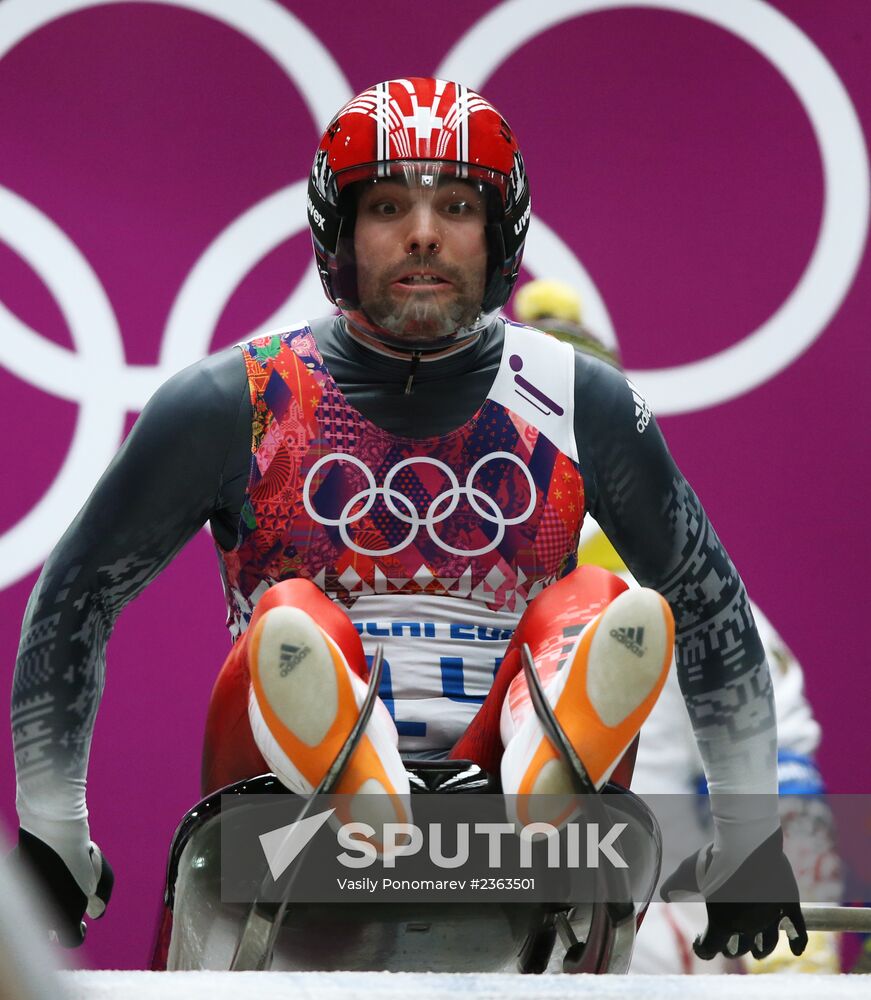 2014 Winter Olympics. Luge. Men. Day Two