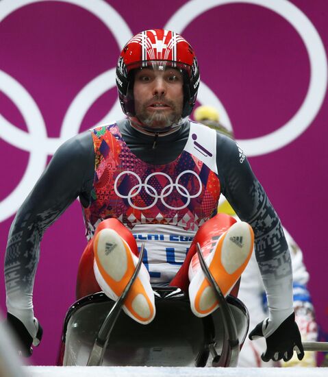 2014 Winter Olympics. Luge. Men. Day Two