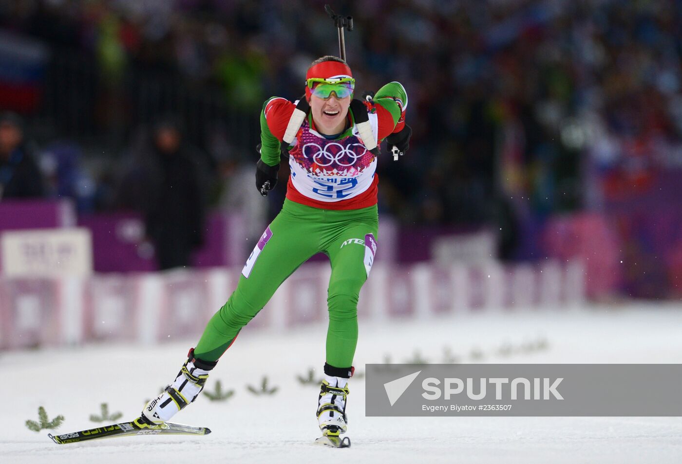 2014 Winter Olympics. Biathlon. Women. Sprint race