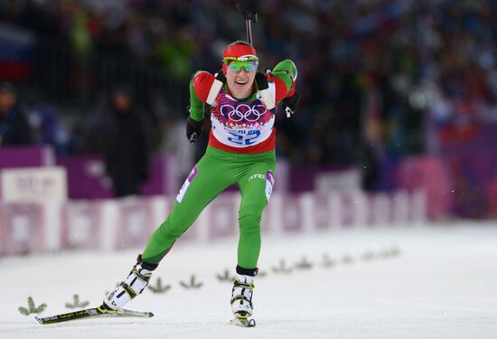 2014 Winter Olympics. Biathlon. Women. Sprint race