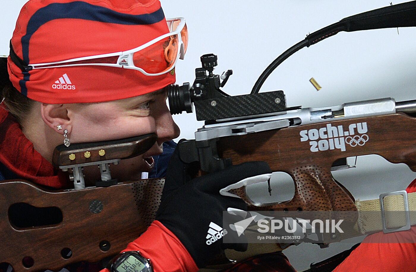 2014 Winter Olympics. Biathlon. Women. Sprint race