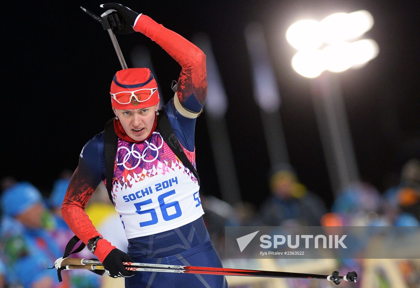 2014 Winter Olympics. Biathlon. Women. Sprint race