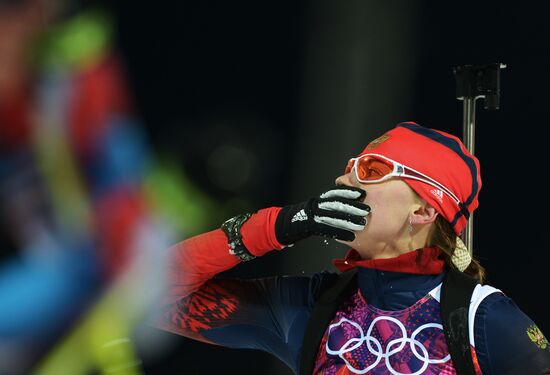 2014 Winter Olympics. Biathlon. Women. Sprint race