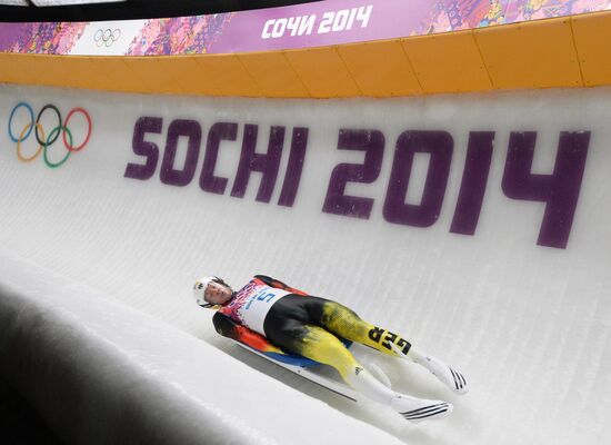 2014 Winter Olympics. Luge. Men. Day Two
