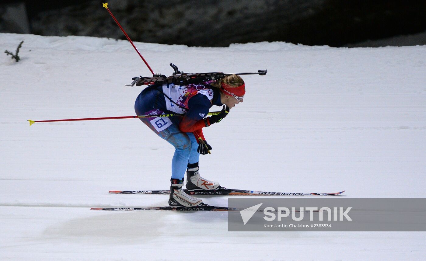 2014 Winter Olympics. Biathlon. Women. Sprint race