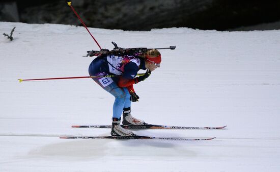 2014 Winter Olympics. Biathlon. Women. Sprint race