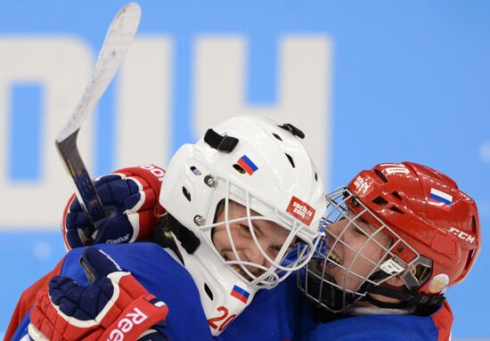 2014 Winter Olympics. Ice hockey. Women. Russia vs. Germany