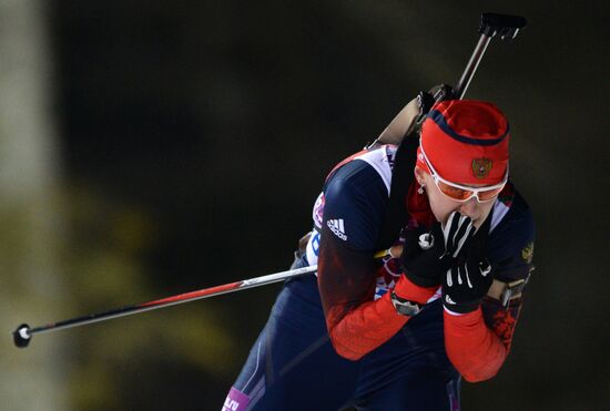 2014 Winter Olympics. Biathlon. Women. Sprint race