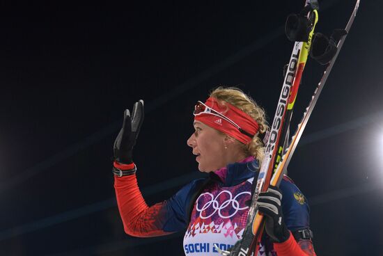 2014 Winter Olympics. Biathlon. Women. Sprint race