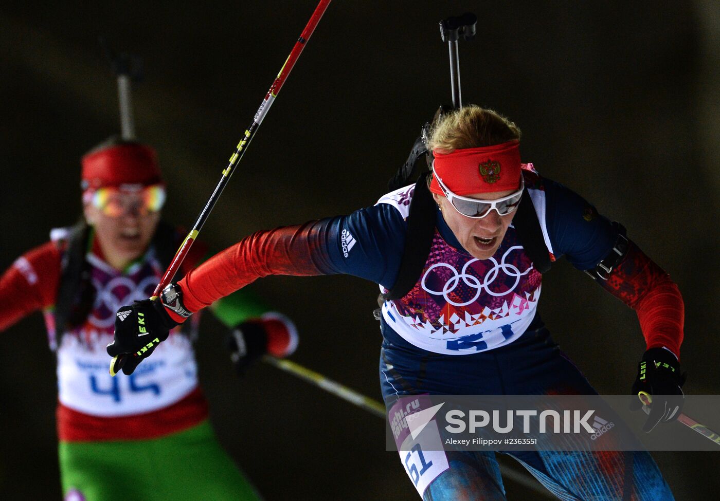 2014 Winter Olympics. Biathlon. Women. Sprint race