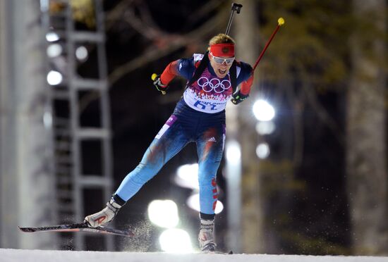 2014 Winter Olympics. Biathlon. Women. Sprint race