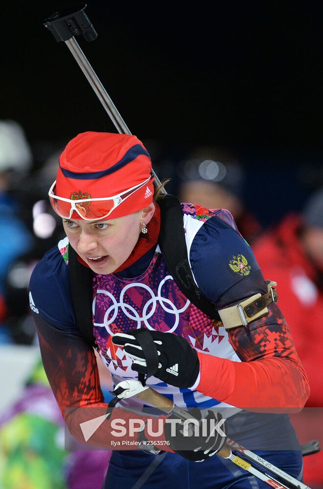 2014 Winter Olympics. Biathlon. Women. Sprint race