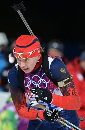 2014 Winter Olympics. Biathlon. Women. Sprint race