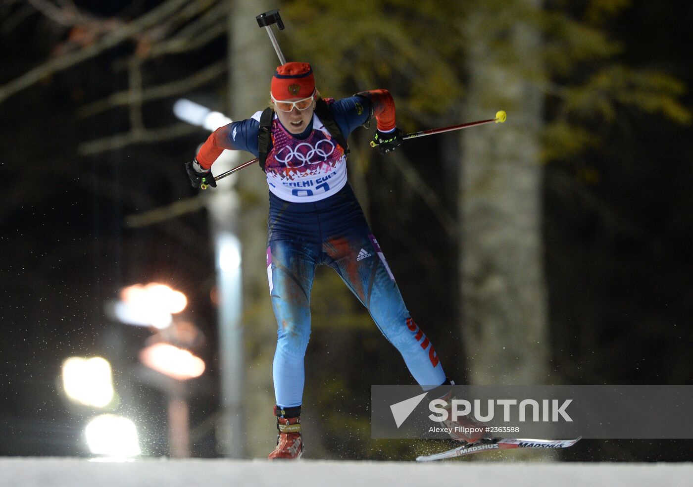 2014 Winter Olympics. Biathlon. Women. Sprint race
