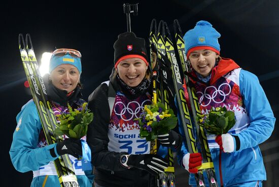 2014 Winter Olympics. Biathlon. Women. Sprint race
