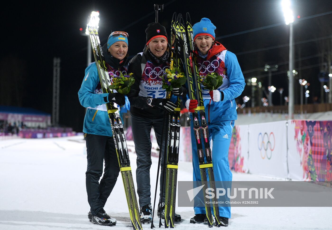 2014 Winter Olympics. Biathlon. Women. Sprint race