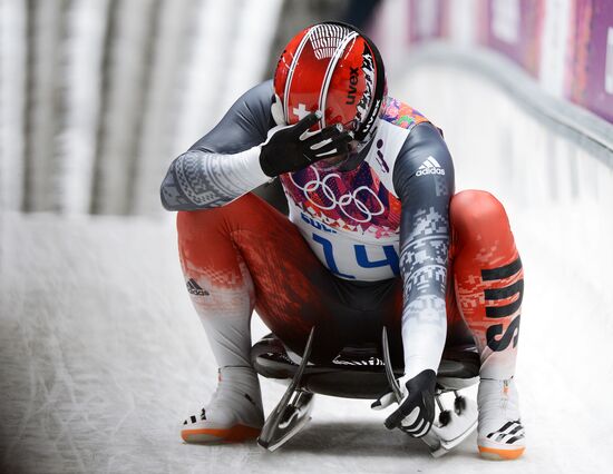 2014 Winter Olympics. Luge. Men. Day Two