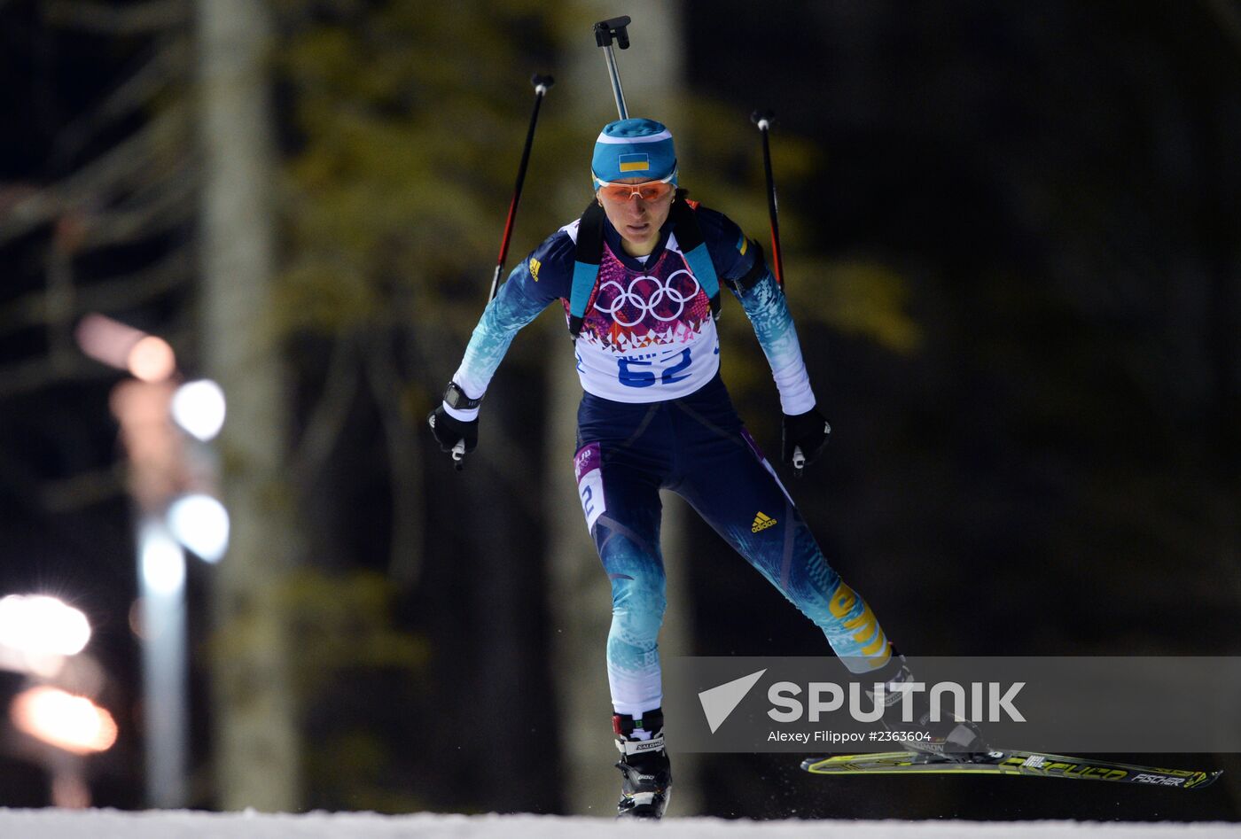 2014 Winter Olympics. Biathlon. Women. Sprint race