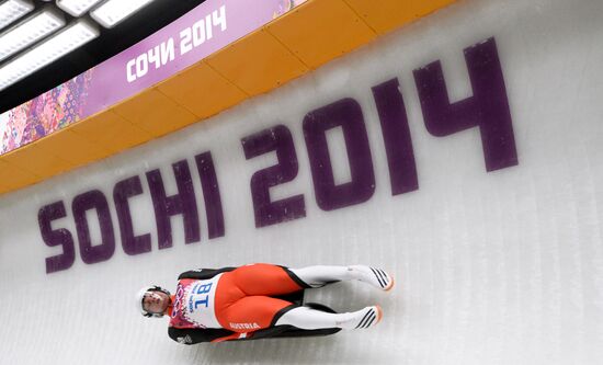 2014 Winter Olympics. Luge. Men. Day Two