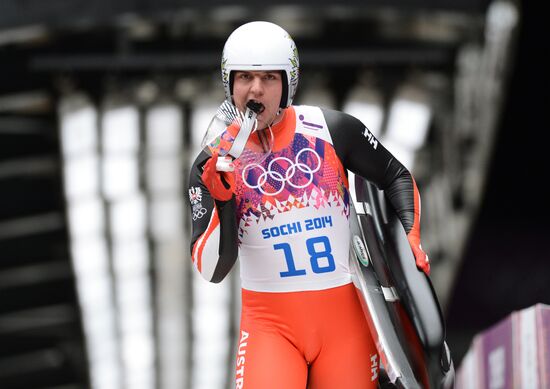 2014 Winter Olympics. Luge. Men. Day Two