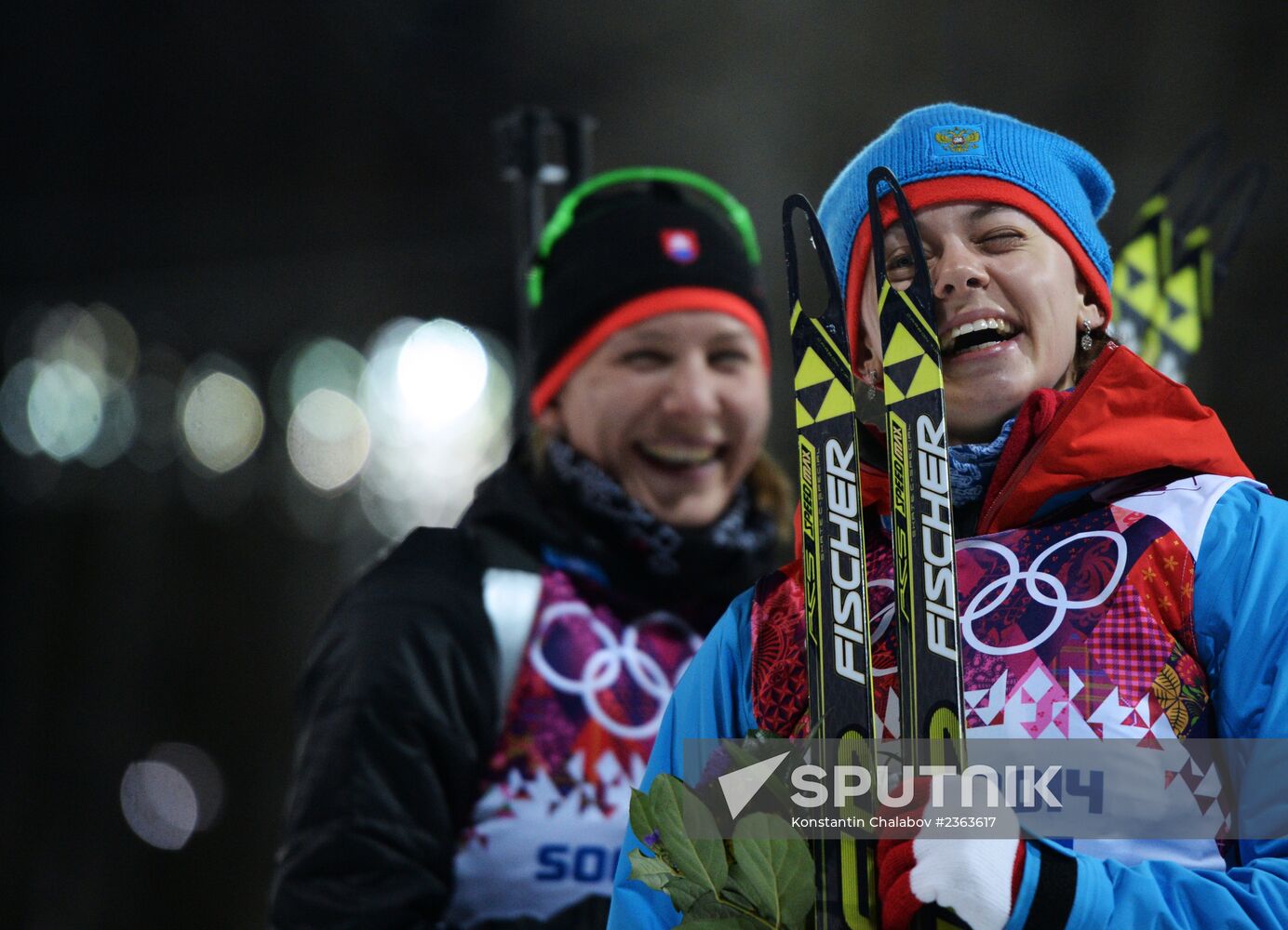 2014 Winter Olympics. Biathlon. Women. Sprint race