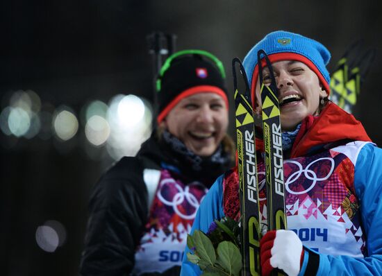 2014 Winter Olympics. Biathlon. Women. Sprint race