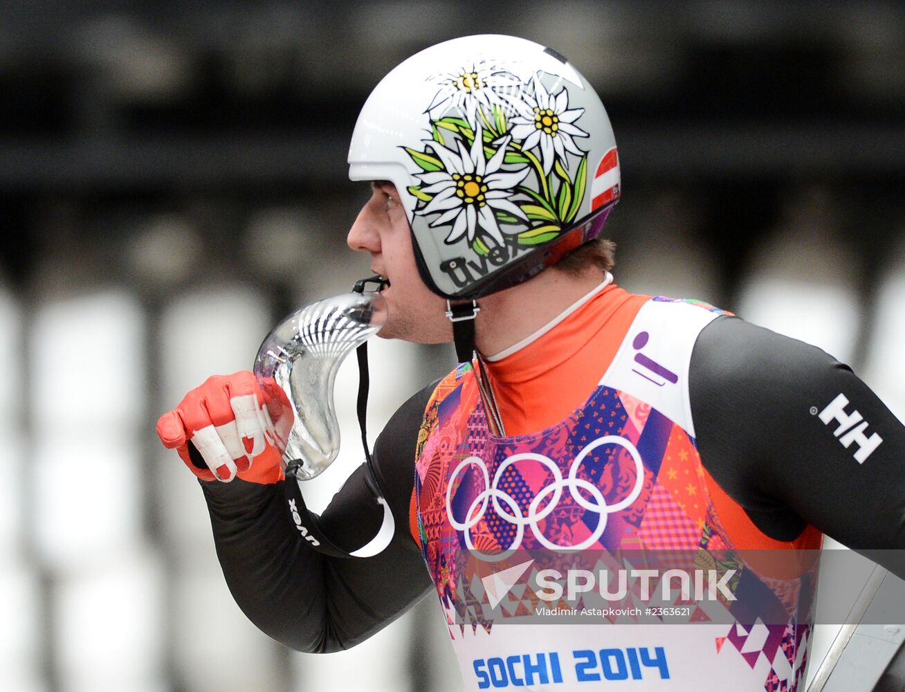 2014 Winter Olympics. Luge. Men. Day Two