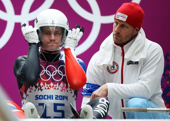 2014 Winter Olympics. Luge. Men. Day Two