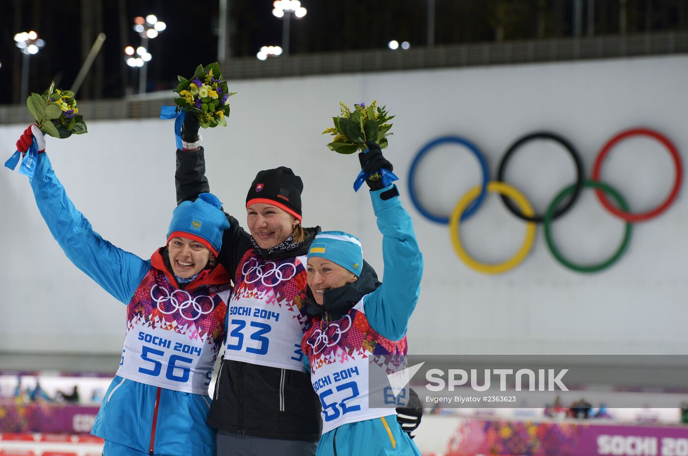 2014 Winter Olympics. Biathlon. Women. Sprint race