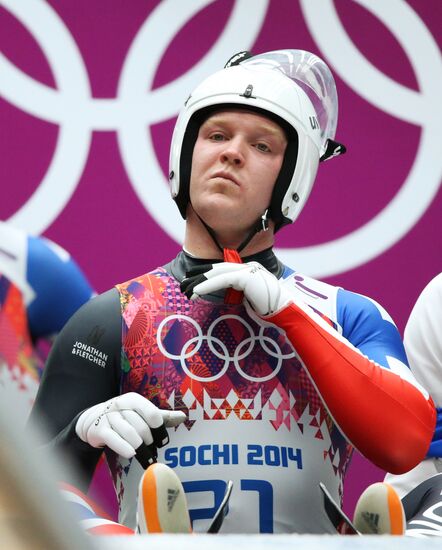 2014 Winter Olympics. Luge. Men. Day Two