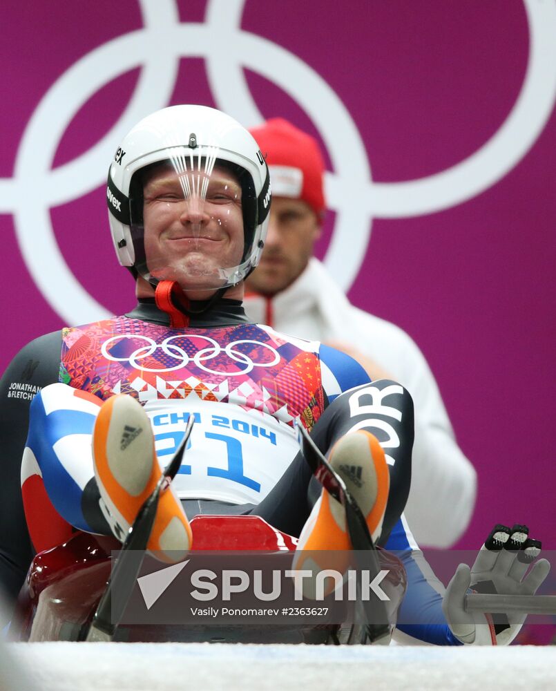 2014 Winter Olympics. Luge. Men. Day Two