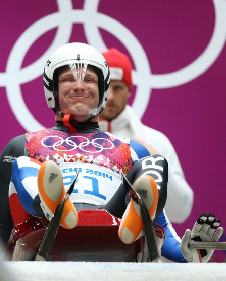2014 Winter Olympics. Luge. Men. Day Two