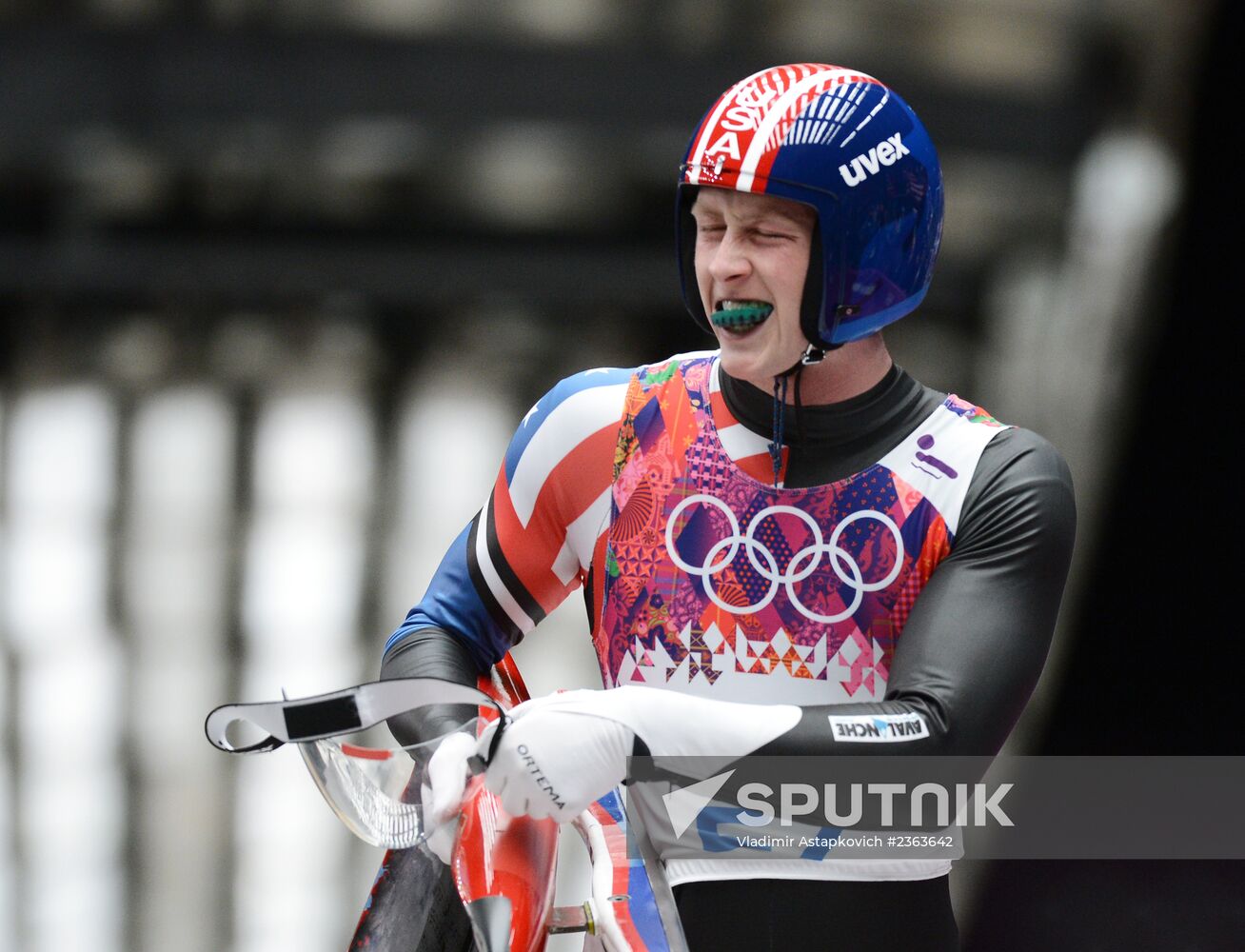 2014 Winter Olympics. Luge. Men. Day Two