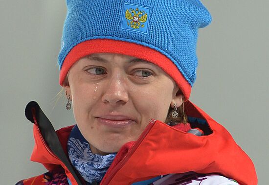 2014 Winter Olympics. Biathlon. Women. Sprint race
