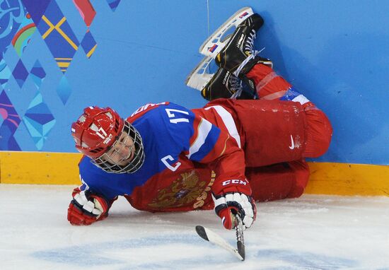 2014 Winter Olympics. Ice hockey. Women. Russia vs. Germany
