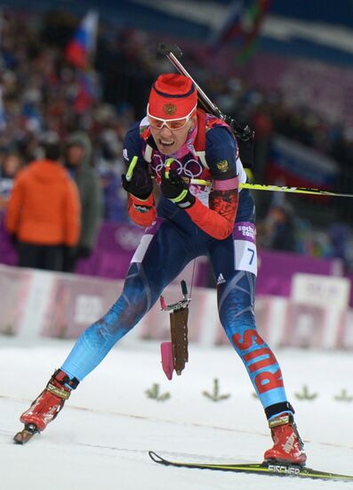 2014 Winter Olympics. Biathlon. Women. Sprint race