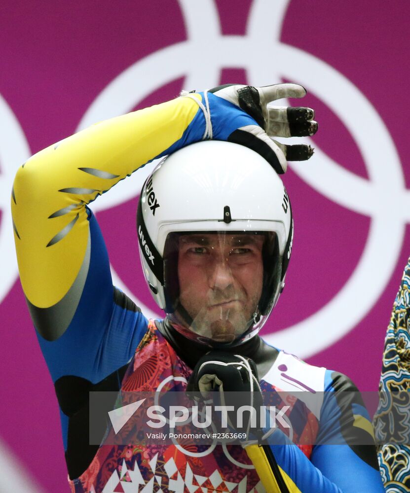 2014 Winter Olympics. Luge. Men. Day Two