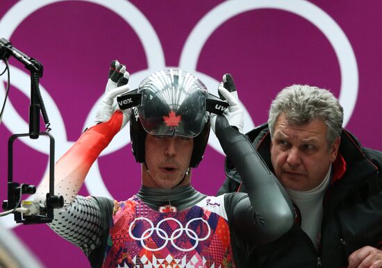 2014 Winter Olympics. Luge. Men. Day Two