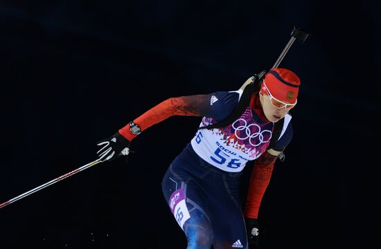 2014 Olympics. Biathlon. Women. Sprint race
